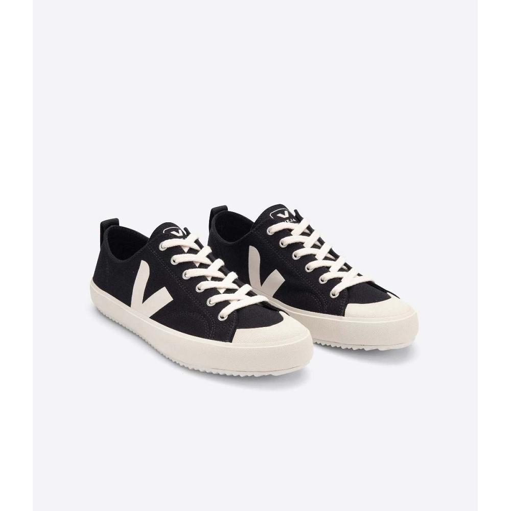 Men's Veja NOVA CANVAS Shoes Black/White | SG 246QMA